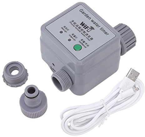 Smart Sprinkler Water Timer WiFi Automatische Fernbedienung Bewässerung Timer USB -Stromversorgung für Innenhöfe Balcones Gärten Plastik 11,5 x 8 x 6,5 cm