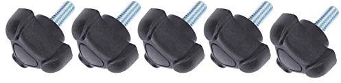Culnflun M6 Plastic Triangle Locking Knobs, 15mm Threaded Screw Handles for Hand Fastening Ergonomic Grip for Workbenches, Jigs & DIY Projects 5Pcs