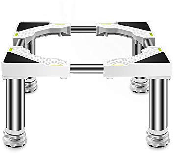 Washing Machine Stand & Dryer Shelf – Adjustable Height Base for Refrigerators, Cabinets, & Air Conditioners – Sturdy Roller Tray Support