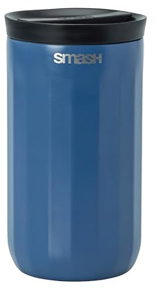 Smash Stainless Steel Twist & Lock Linear Travel Coffee Mug 350ml/ 12 fl oz Blue