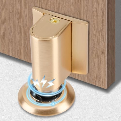 Bloque Porte Cale Porte Bloc Porte, Butee de Porte Stop Porte, Magnétique en Métal Butée de Porte, Arret de Porte Arrêt de Porte, Cale Porte Sol Butée de Porte Solide Avec Adhésif et Vis (4#)