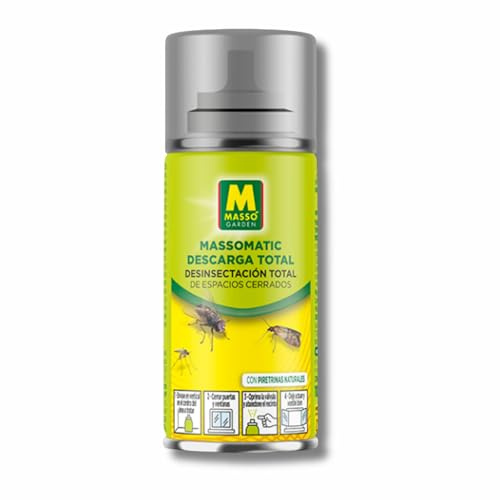 MASSOMATIC Descarga Total 100 ml | Insecticida contra todo tipo de Insectos Voladores (Moscas, Mosquitos, Tuta Absoluta), Arañas y Otros | Desinsectación Completa de Espacios Cerrados | Nexum Market