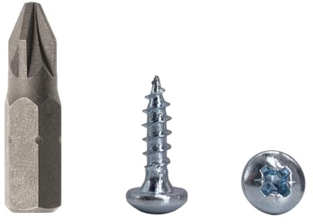 SKIR'CO (100 st) DIN 7981 Förzinkade stålskruvar 4,0 x 15 mm, spånskiveskruvar med koniskt huvud, Pozidrive-huvud
