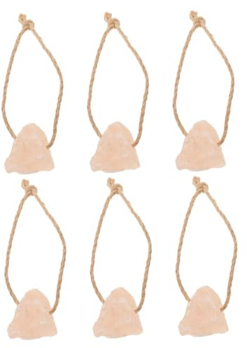 HOLIDYOYO 6 Pezzi Blocco Rosa Naturale per Animali Corda Minerali Essenziali per Cavalli Bovini Daini e Bestiame Snack Minerale per Salute e Crescita