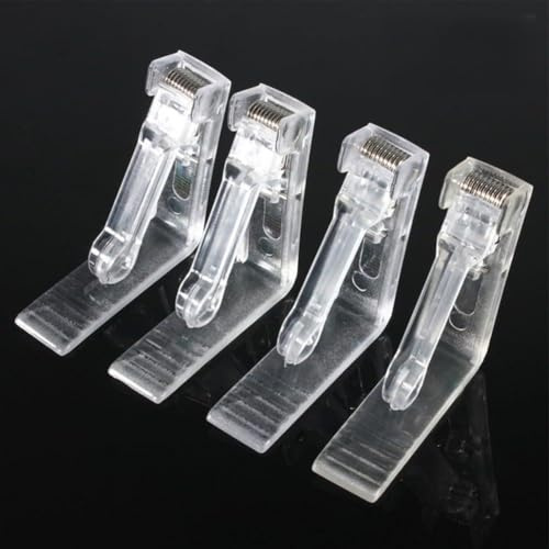 Vilgftyiet Tischdeckenklammern, transparent, Kunststoff, für Partys, Picknicks, Hochzeiten und Grillabende, passend für Tischplatten mit einer Dicke von bis zu 3,5 cm, 4 Stück