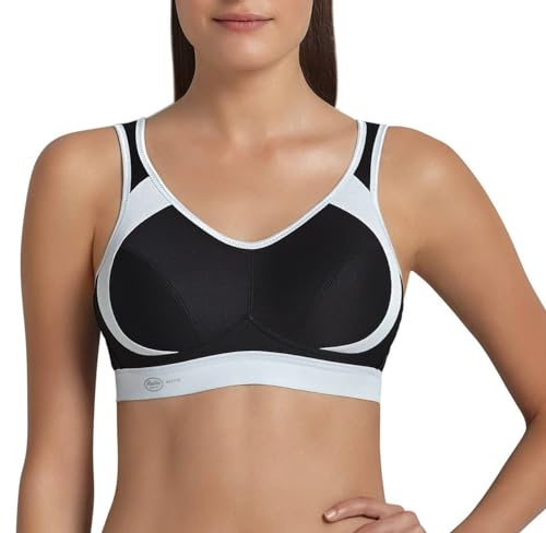 Anita 5527 - Soutien-Gorge de Sport - sans Armature - Uni - Femme - Noir - 90C (Taille Fabricant: 90C)
