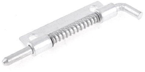 sourcing map Hardware con muelles metálico de seguridad pestillo 8,89 cm largo tono plateado