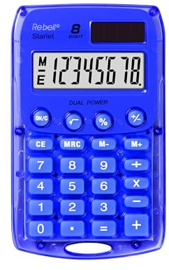 Rebell RE-STARLET V Taschenrechner, Dual-Power 8-stelliger, violett