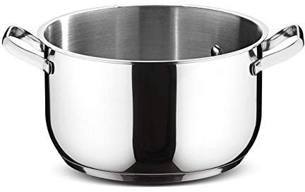 Lagostina Sfiziosa Casseruola Fonda, 4.56 Litri, Acciaio Inossidabile, Grigio