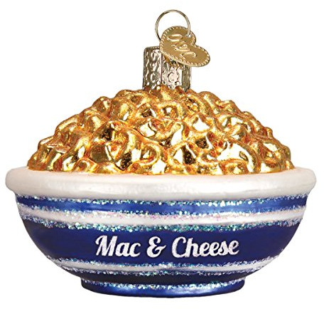 Bowl of Mac and Cheese Christmas Holiday Ornament Glass