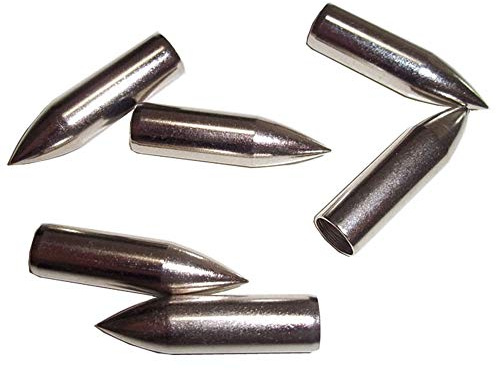 Milaem 50 Stück Pfeilspitzen Stahl Traditionelle Jagdspitzen Pfeilspitze Pfeil Tipps Feldspitze Projektilspitzen Für 8mm Bambus Pfeile und Holzpfeile