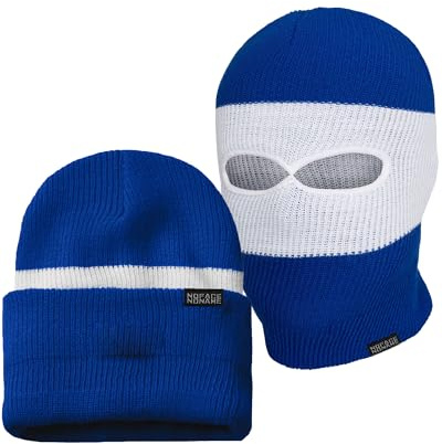 PGwear Mütze und Sturmhaube Troublemaker in blau weiß