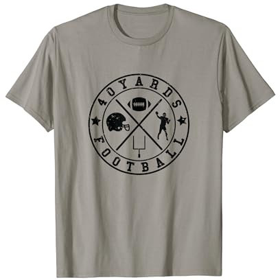 American Football College Design Schwarz T-Shirt