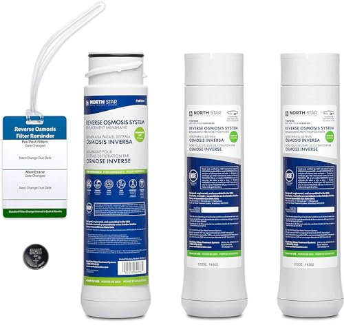 Northstar Reverse Osmosis Filter Set - Contains Membrane 7287514 and New Pre and Post Filter Set NSROPF4 (Replacement for set 7287506) with Maintenance Reminder Tag - Authentic NorthStar OEM