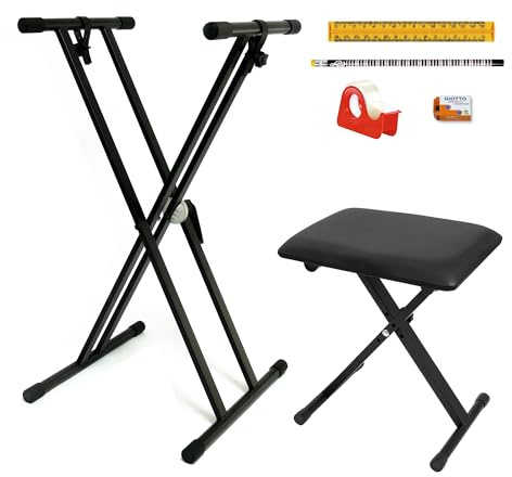 ffalstaff supporto per tastiera e panchetta con un fantastico kit cancelleria in omaggio