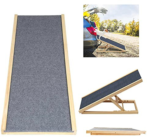BRIEFNESS Hundetreppe Auto klappbar Kletterhilfe, Hunderampe für Katzen große und kleine Hunde,Bett Sofa Auto Rampe rutschfeste,Leichtes Design,Einfach verstaubar,100 x 30/40/50/60cm,bis 100kg