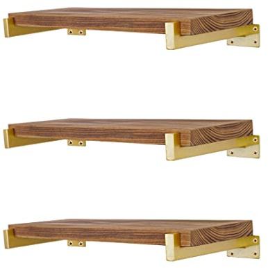 6 Stück schwebende Regalhalterungen, 20,3 cm, robust, Wandmontage, industrielle Metallregalstützen mit Lippe