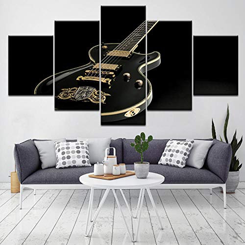 Leinwanddrucke fertig zum Aufhängen Geige aus schwarzem Metall Leinwandbilder Leinwand Drucke Wohnzimmer Wanddekoration Kunstwerk Dekoration