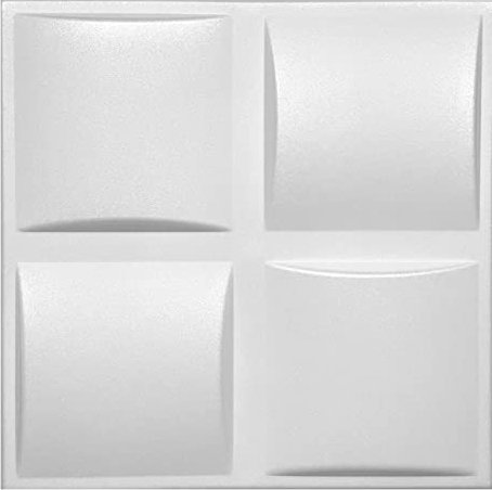 3D Wandpaneele Dekoren Wandverkleidung Deckenpaneele Platten Paneele Wanddeko Wandtattoos POLYSTYROL MATERIAL STYROPOR ARTIG 3D /2m²-8PCS Pillow White 3mm stärke