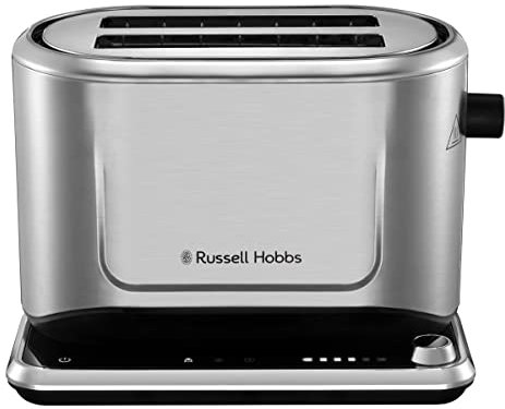 Russell Hobbs 2 Slice Attentiv Toaster with Colour Sense Technology; Adapts toasting time to bread type (Favourite settings memorised, Touch screen control, Lift & look, 1640W, Stainless Steel) 26210