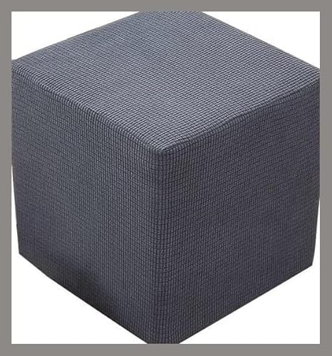 uyeoco Ottomane Schonbezug Hockerbezug, Hocker Hussen für Quadratische Fußhocker, Stretch Bezug Ottomane Abdeckung Überzug Hocker Protector Waschbar Hockerabdeckung (Color : A, Size : 40x40cm)