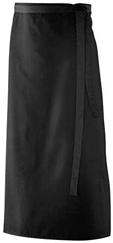 EXNER Vorbinder, Gastro-Schürze, Küchen-Schuerze, 100% Polyester, B 90 x H 60 cm, Farbe schwarz