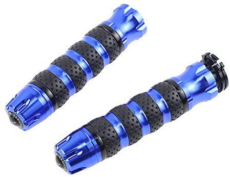 Aluminiumlegierung Motorrad Griffe, Asudaro1 Paar Lenkergriff 22mm Gasgriff Motorrad Grip modifizierte Motorrad Anti-Rutsch-Griffe Brake Hand Griffe für Roller Moped Blau