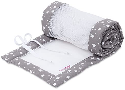 babybay Nestchen Mesh-Piqué für Modell Boxspring XXL, taupe Sterne weiß