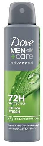Dove Men+Care Advanced Extra Fresh Anti-Perspirant Aerosol Deodorant Spray with Triple Action technology & ¼ moisturising cream for 72 hour sweat and odour protection 150 ml