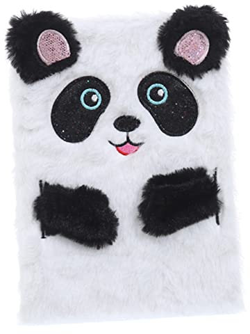 Toyvian Cartoon Notizbuch Für Mädchen Plüsch Schreibblock Panda Taschenbuch Studentenbedarf Tagebuch Für Kreatives Schreiben Und Reisen