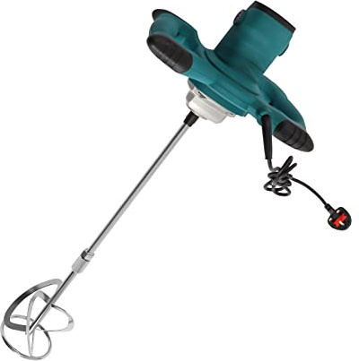 Electric Cement Stirrer Paddle Mixer Drill 2100W 6 Speed Adjustable Plaster Mixing Plastering Whisk 0-800rpm,S-Shape Mixing Head,M14 Shaft