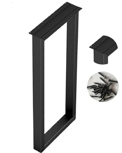 TONG TONG Tischbeine Tischkufen aus Metall Industriedesign Sitzbank Gestell Tischgestell Schwarz Höhe (50x100cm)