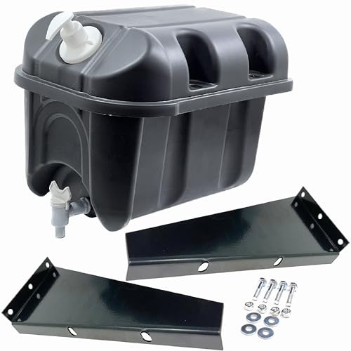 Generisch Serbatoio Acqua 18L per Auto, Camion, Camper, Rimorchi con Supporto + Erogatore di Sapone, Viti