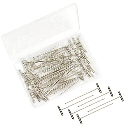 50 piezas T Pins agujas en forma de t alfileres en t alfileres dritz tipo t (2 Pulgadas)