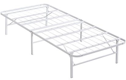 ARQYA Metallbett Klappbett 90x200 cm Letto in Weiss, platzsparendes und langlebiges Faltbett/Gästebett auf Füßen mit Stauraum