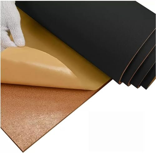 JSY Große schwarze Pinnwand aus Kork, selbstklebende, flexible Kork-Pinnwand zur Wandmontage for Anzeigen von Bildern, Notizen und Fotos Message Board Korkrolle (Size : 1.22x3.28m/48x129in)