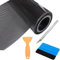 30 cm x 200 cm,Pellicola per parabrezza per auto stampata con forma traforata nera Pellicola, privacy,protezione solare per interni e finestre,coltello per incisione e 2 raschietti
