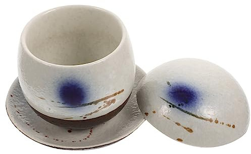 COLLBATH 1satz Kerntyp Japanischer Stew Cup Aus Keramik Mit Deckel Für Suppen Und Desserts Für Einzelportionen