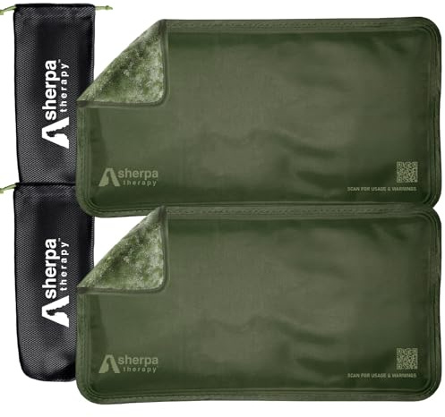 SHERPA THERAPY Small Flexible Gel Ice Packs for Injuries Reusable - Soft Hot and Cold Packs for Injuries for Ankle, Hand, Wrist, Head Pain Relief - 5 x 10 - 2PK - Green