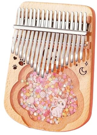 Kalimba Instrument 17/21 Tasten Harz Kalimba Chromatisch Transparent Mini Kalimbas Daumenklavier Tasteninstrumente(17 key1)