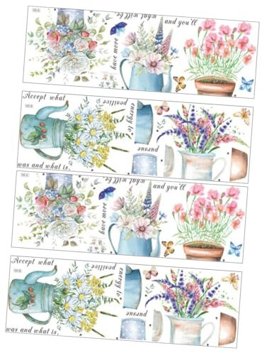 HOMSFOU 2ensembles Autocollants Muraux De Plantes Décoration Amovible Pour Maison Stickers Muraux Élégants Et Pour Salon Et Cuisine