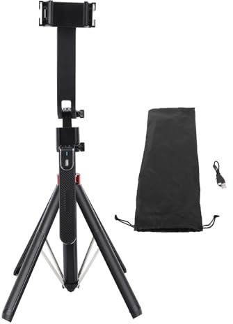 Smartphone Stabilizer, Auto Face Tracking Tripod, 540 Rotation Motion Sensor Phone Holder with Light for Vlog Video Recording