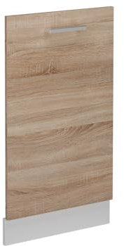 Vicco Frontale lavastoviglie R-Line, Sonoma, 45 cm | Lavastoviglie completamente integrata 45cm · Senza piano di lavoro · Abbinato al frontale cucina · Liberamente combinabile