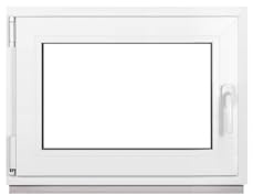 Framex Kellerfenster Fenster Kunststofffenster Weiß Breite x Höhe 75 x 50 cm (750 x 500 mm) 2-fach (32 mm) Dreh Kipp DIN Links - Premium - Alle Größen