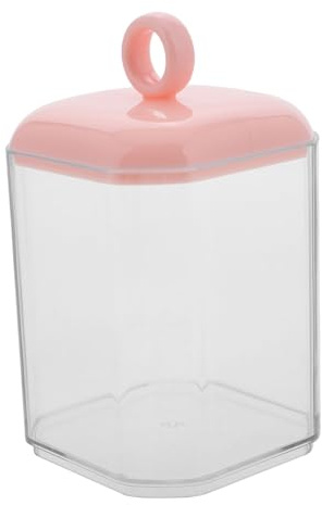 VOSAREA Étui De Rangement pour Cotons-tiges avec Couvercle, Support De Maquillage pour Salle De Bain, Organisateur De Cotons-tiges, Conteneur De Cure-Dents, Porte-Fil, Boîte Transparente,