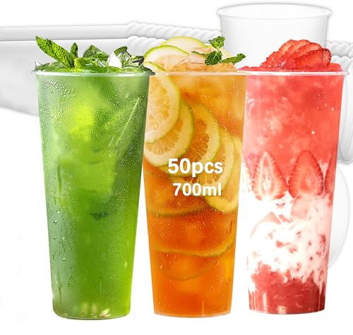 Xsdgi Gobelets de fête réutilisables, 700 ml, de qualité supérieure Passent au lave-vaisselle, sans BPA, résistants aux rayures, pour bars à jus et jardin à bière