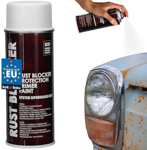 KOTARBAU® Sprühlack Rostschutz für Metall 400 ml Weiß RAL 9010 Lack Spray Zinkspray Rostschutzfarbe für Gartenzaun Tore Metallfarbe Sprühfarbe Spraydosen Farbspray Sprühdose DIY