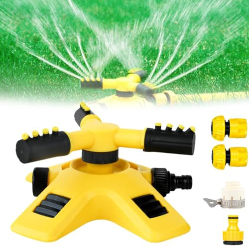 Garden Sprinklers for Lawns - 2025 Upgraded Garden Sprinkler, Automatic Water Sprinkler, Adjustable 360 Degree Rotation Lawn Sprinklers for Lawns (6 Points)