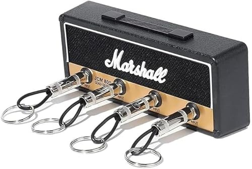 PixiPals Marshall Key Holder for Wall - JCM800 Guitar Amp Key Hooks, 4 Key Hooks Wall Mounted - Unique Housewarming Gift for Music Lovers