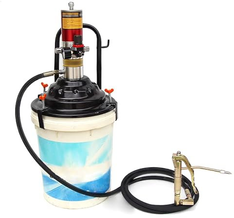 Druckluft-Fettpresse, pneumatische Fettpumpe mit Kartuschentyp und einem Druckverhältnis von 50:1, mit einer Ölleistung von 0,85 l/min, Fettpresse mit 13 Fuß Schlauch